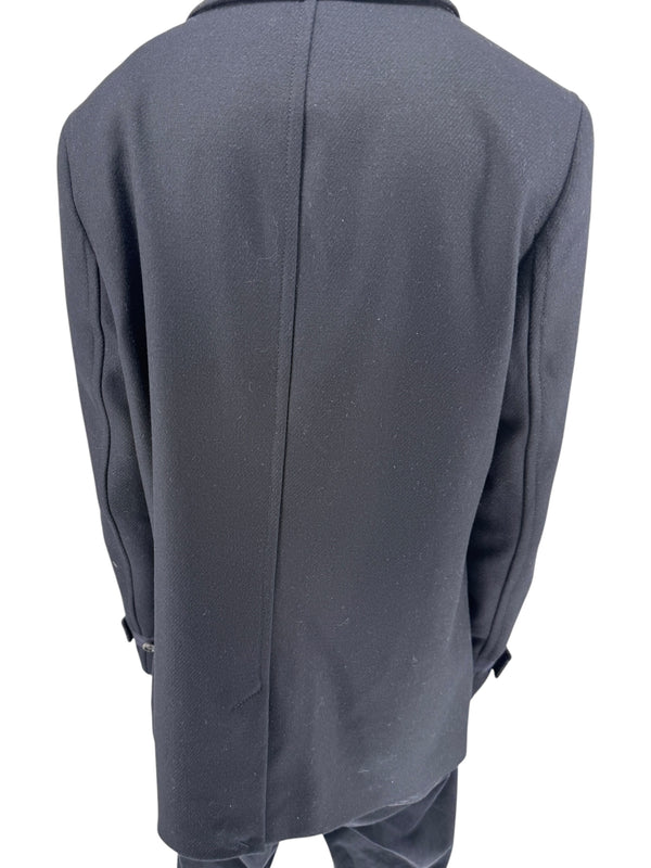 NWT Ted Baker London Navy Wool Blend Double Breasted Peacoat Size 6