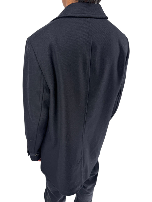 NWT Ted Baker London Navy Wool Blend Double Breasted Peacoat Size 6