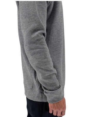 NWT BOSS Hugo Boss Gray Merino Wool Quarter Zip Sweater Mens L Regular Fit
