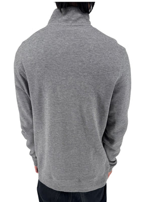 NWT BOSS Hugo Boss Gray Merino Wool Quarter Zip Sweater Mens L Regular Fit