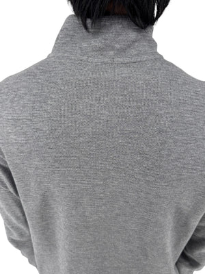 NWT BOSS Hugo Boss Gray Merino Wool Quarter Zip Sweater Mens L Regular Fit