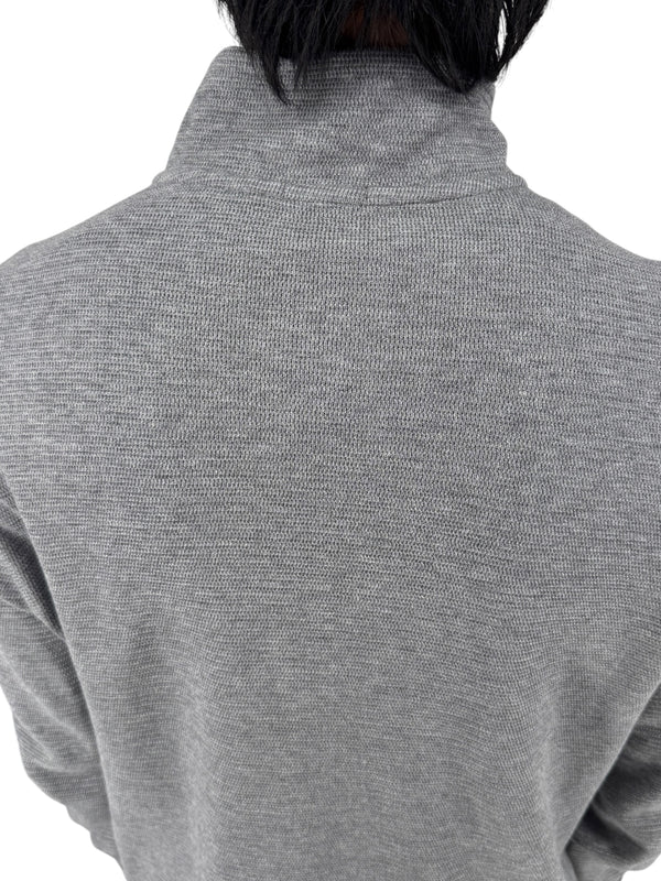 NWT BOSS Hugo Boss Gray Merino Wool Quarter Zip Sweater Mens L Regular Fit