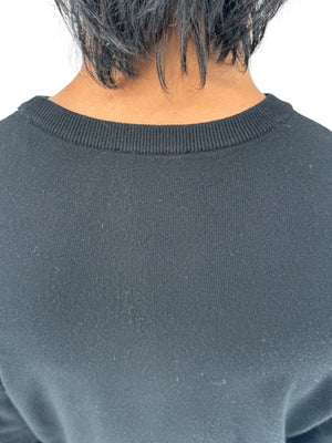 Armani Collezioni Black Merino Wool Crewneck Sweater Italy EU 54 US 3XL