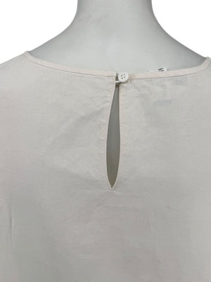 Lafayette 148 New York Sleeveless Linen Shift Dress – Ivory/Cream