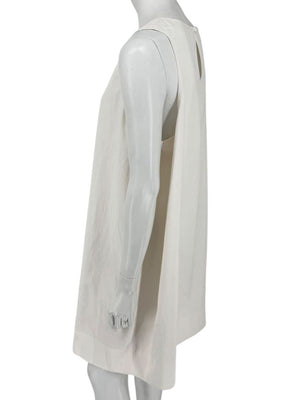 Lafayette 148 New York Sleeveless Linen Shift Dress – Ivory/Cream