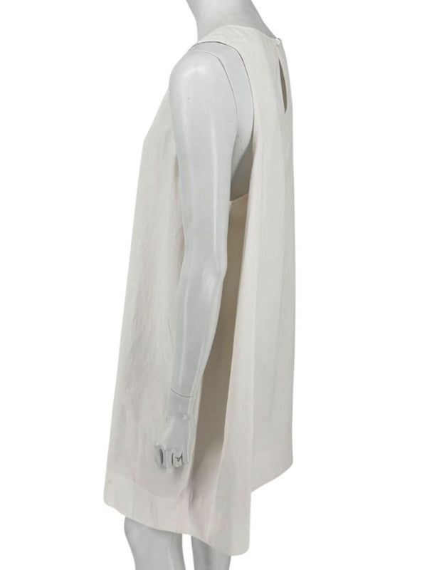 Lafayette 148 New York Sleeveless Linen Shift Dress – Ivory/Cream