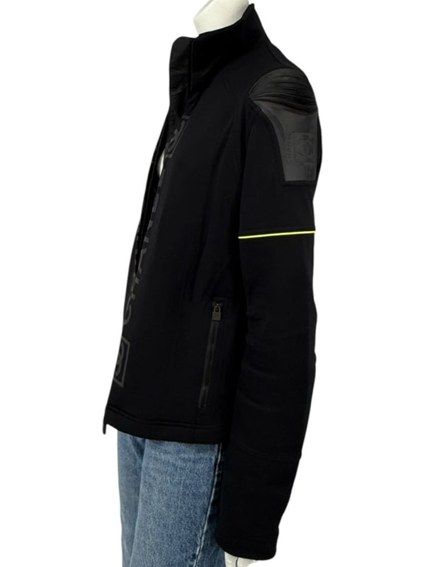 2004 Chanel Sport Technical Zip Jacket with Rubberized CC Shoulder Panels – Size 44