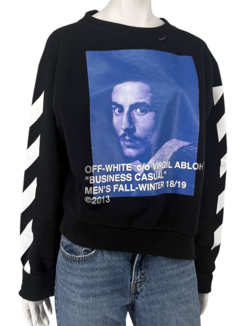 Off-White c/o Virgil Abloh “Business Casual” Bernini ‘Spliced’ Sweatshirt – Size S