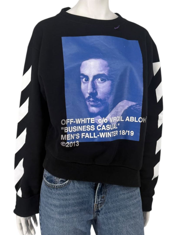 Off-White c/o Virgil Abloh “Business Casual” Bernini ‘Spliced’ Sweatshirt – Size S