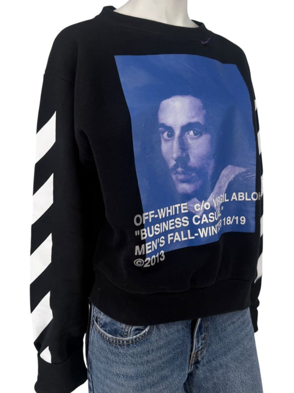 Off-White c/o Virgil Abloh “Business Casual” Bernini ‘Spliced’ Sweatshirt – Size S