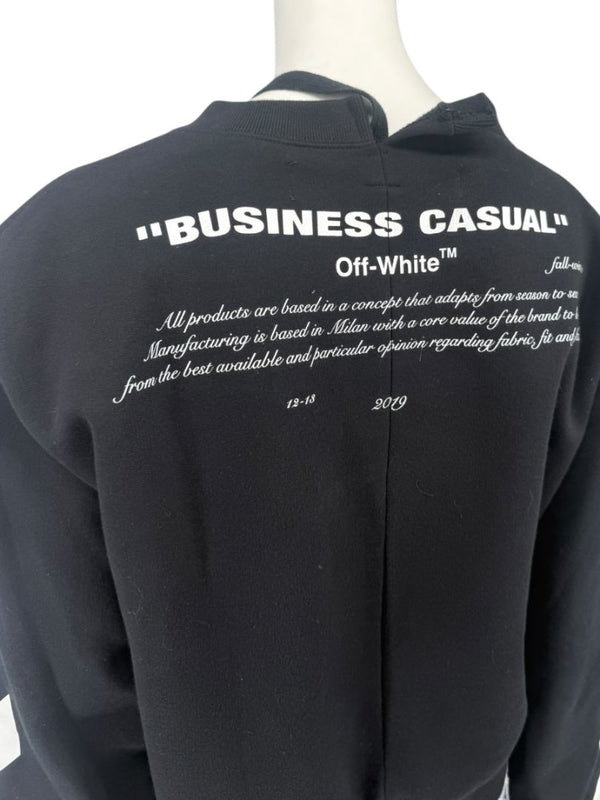 Off-White c/o Virgil Abloh “Business Casual” Bernini ‘Spliced’ Sweatshirt – Size S