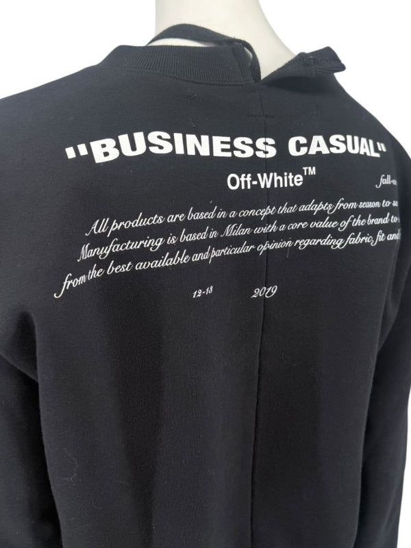 Off-White c/o Virgil Abloh “Business Casual” Bernini ‘Spliced’ Sweatshirt – Size S