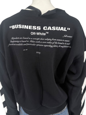 Off-White c/o Virgil Abloh “Business Casual” Bernini ‘Spliced’ Sweatshirt – Size S