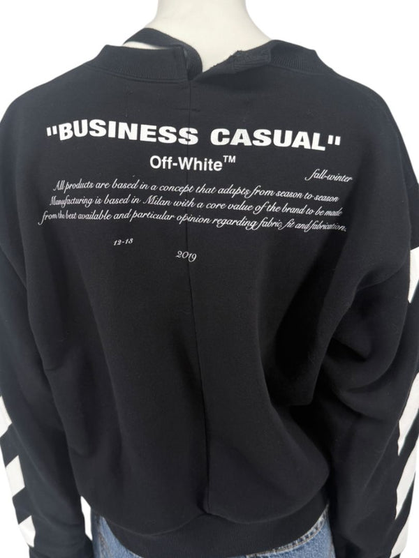 Off-White c/o Virgil Abloh “Business Casual” Bernini ‘Spliced’ Sweatshirt – Size S