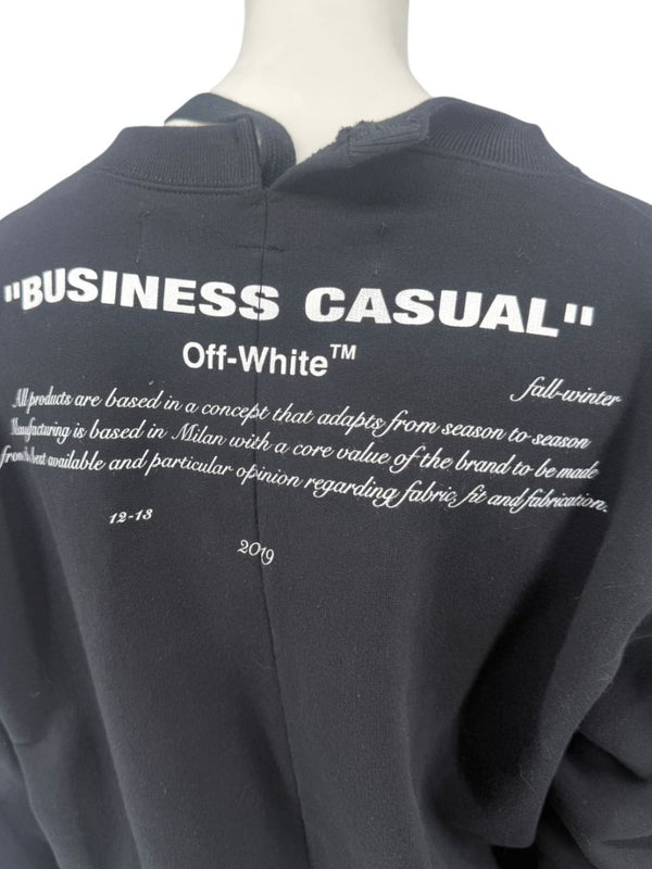 Off-White c/o Virgil Abloh “Business Casual” Bernini ‘Spliced’ Sweatshirt – Size S