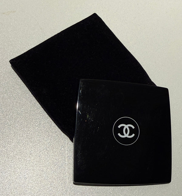 Chanel Mini Black Single Sided "CC" Compact Mirror – 3" x 3"