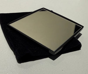 Chanel Mini Black Single Sided "CC" Compact Mirror – 3" x 3"