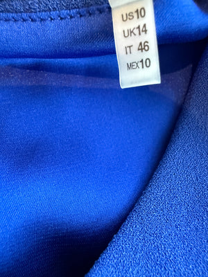 Elie Tahari Cobalt Blue Bell-Sleeve Shift Dress – Size 10