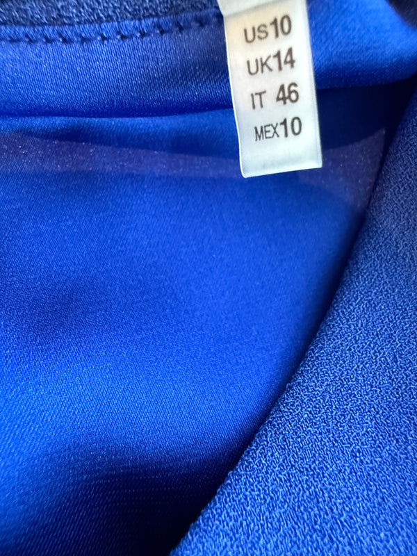 Elie Tahari Cobalt Blue Bell-Sleeve Shift Dress – Size 10