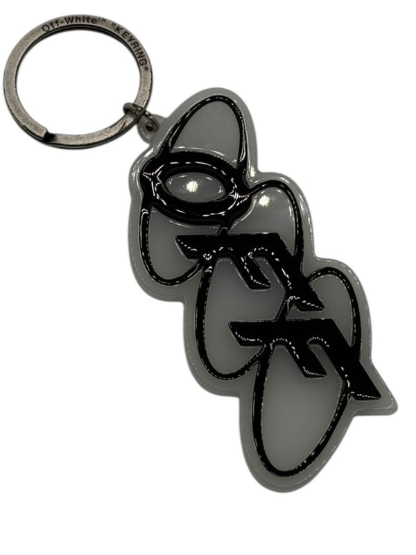 Off-White™ Grey & Black Logo Keyring – 6"