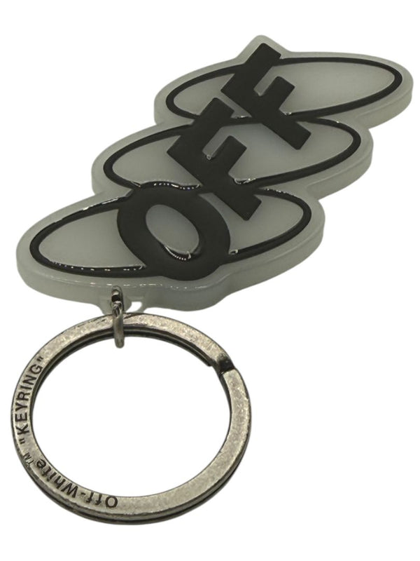 Off-White™ Grey & Black Logo Keyring – 6"