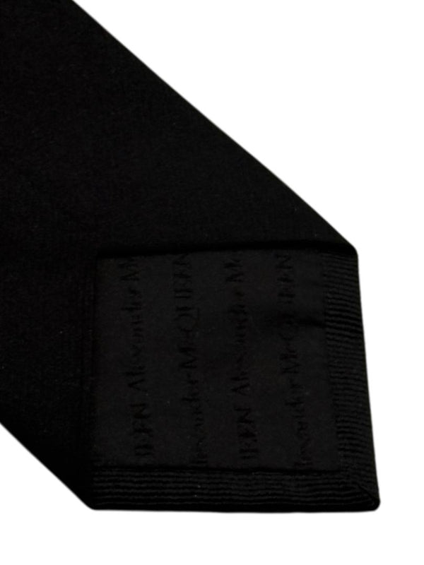 Alexander McQueen Black Silk Skull Necktie - New with Tags