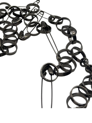 Gianfranco Ferré Gunmetal Chain Link Necklace – NWT