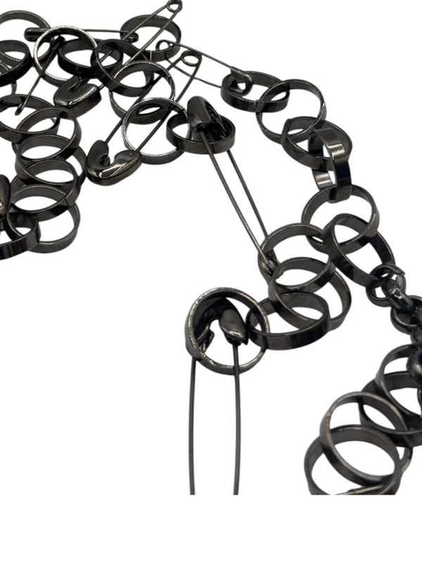 Gianfranco Ferré Gunmetal Chain Link Necklace – NWT