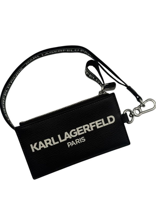 Karl Lagerfeld Paris Black Wallet on Lanyard – 28"