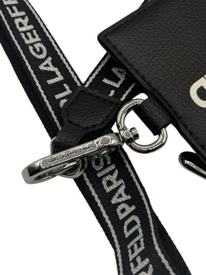 Karl Lagerfeld Paris Black Wallet on Lanyard – 28"