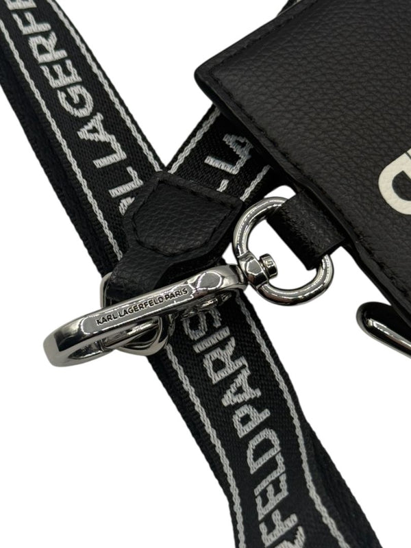 Karl Lagerfeld Paris Black Wallet on Lanyard – 28"
