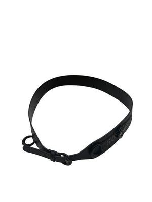 Escada Black Leather Studded Ring Belt – 2" Wide