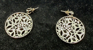 Di Modolo Sterling Silver Black Onyx Link Necklace & Openwork Earrings Set