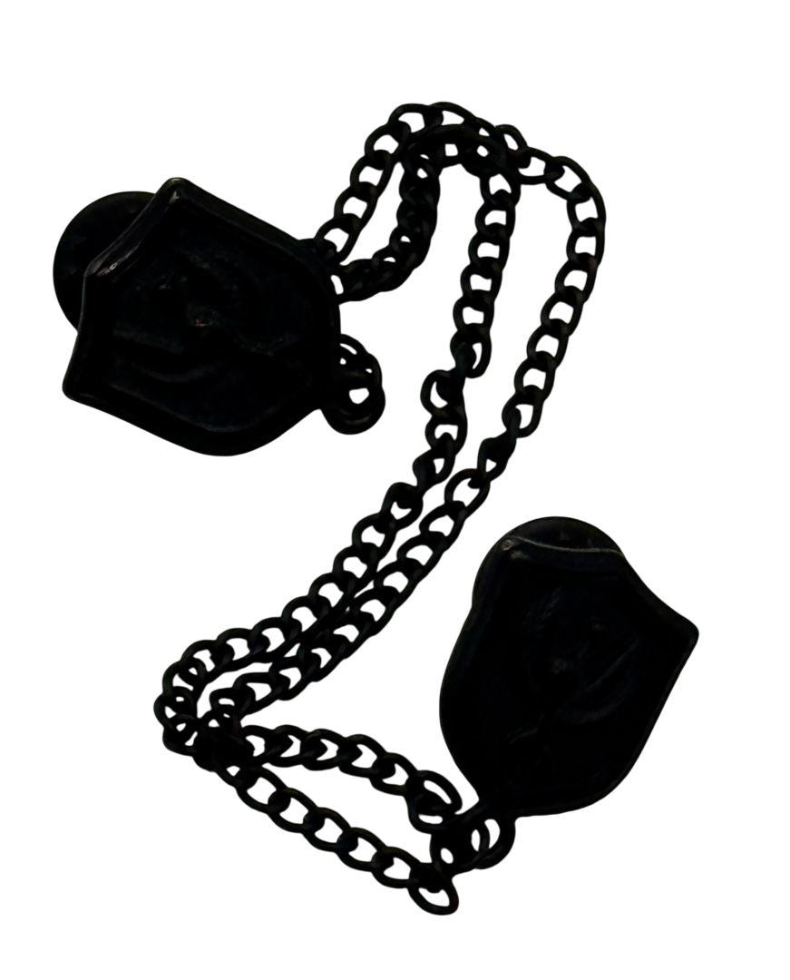 Black Gunmetal Double Pin Sweater Guard / Bag Chain – 6.5"