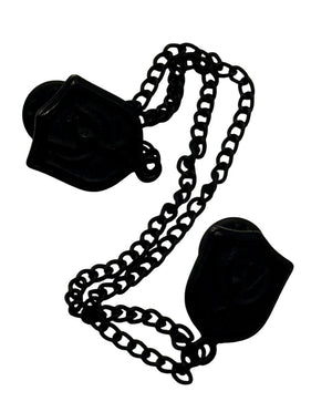 Black Gunmetal Double Pin Sweater Guard / Bag Chain – 6.5"