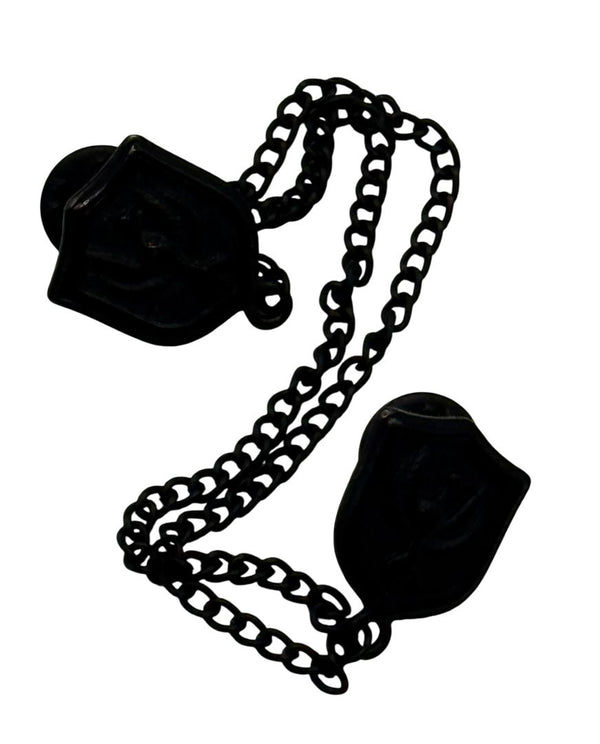 Black Gunmetal Double Pin Sweater Guard / Bag Chain – 6.5"