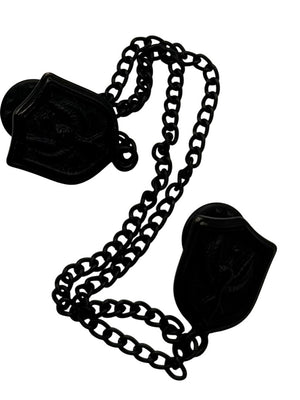 Black Gunmetal Double Pin Sweater Guard / Bag Chain – 6.5"