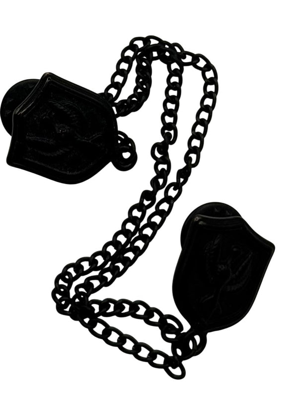 Black Gunmetal Double Pin Sweater Guard / Bag Chain – 6.5"