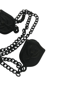 Black Gunmetal Double Pin Sweater Guard / Bag Chain – 6.5"