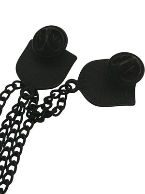 Black Gunmetal Double Pin Sweater Guard / Bag Chain – 6.5"