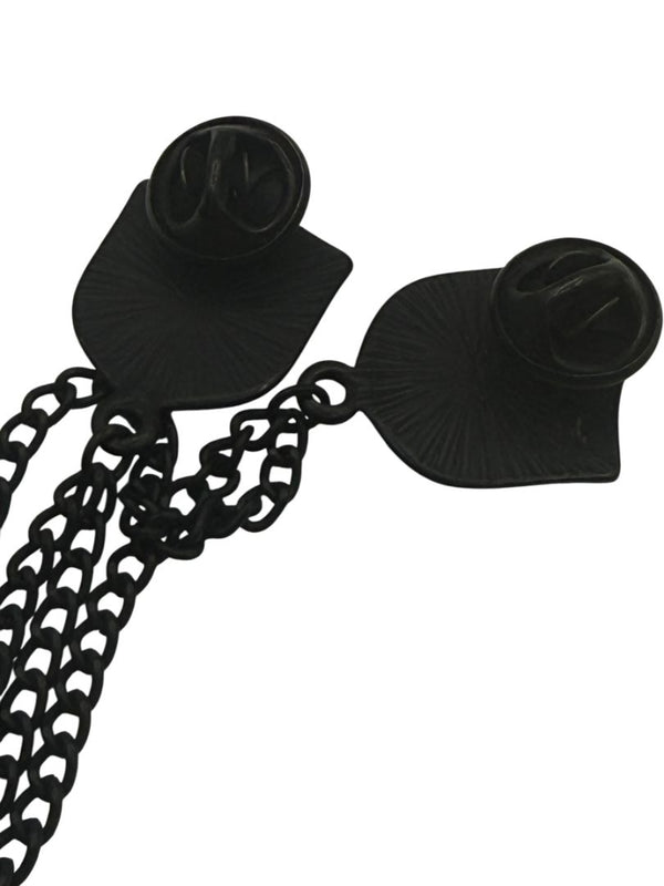 Black Gunmetal Double Pin Sweater Guard / Bag Chain – 6.5"