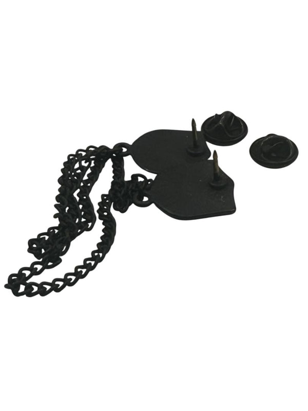Black Gunmetal Double Pin Sweater Guard / Bag Chain – 6.5"