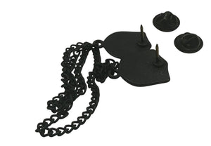 Black Gunmetal Double Pin Sweater Guard / Bag Chain – 6.5"