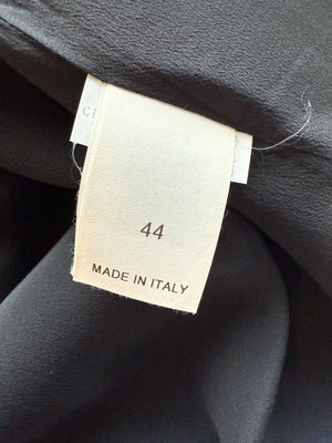 Brunello Cucinelli Charcoal Gray Virgin Wool Cropped Blazer with Monili Trim – Size IT 44