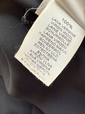 Brunello Cucinelli Charcoal Gray Virgin Wool Cropped Blazer with Monili Trim – Size IT 44