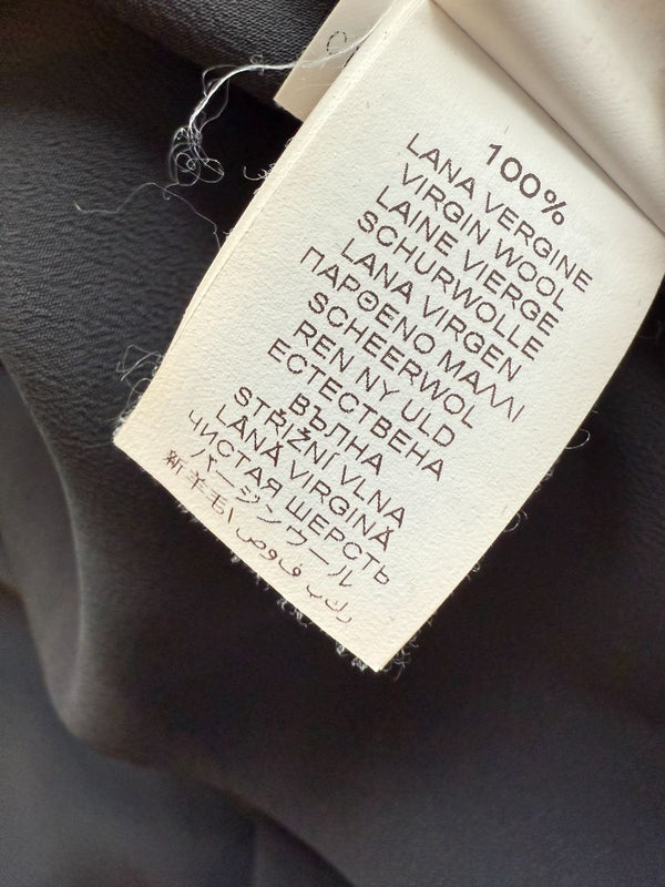 Brunello Cucinelli Charcoal Gray Virgin Wool Cropped Blazer with Monili Trim – Size IT 44