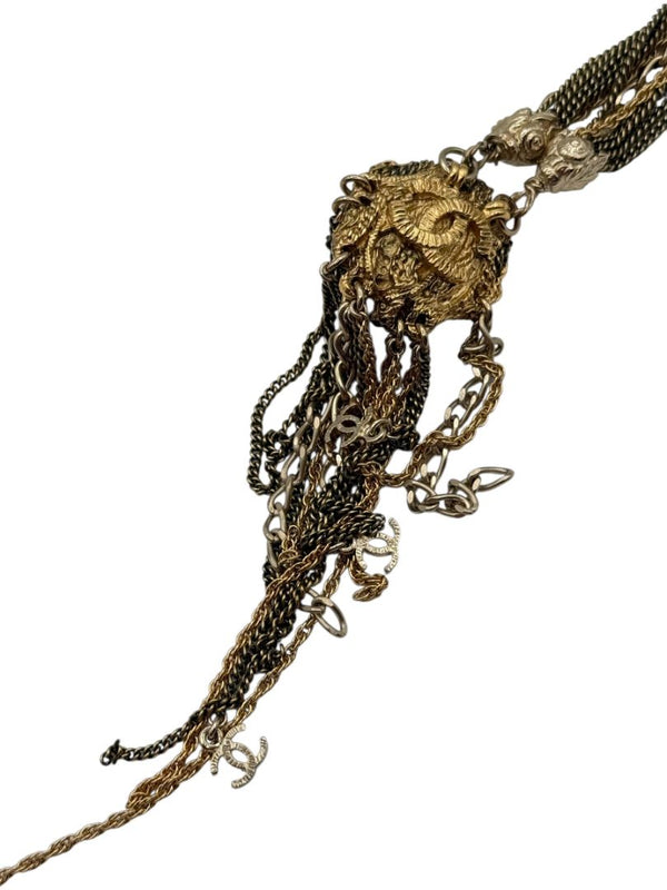 Chanel Lion Head Tassel Necklace with CC Charms – Fall 2011 – 20"