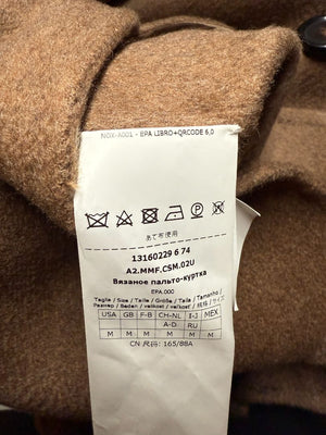 MaxMara Knit-Sleeve Wool-Cashmere Blazer Coat - Size M