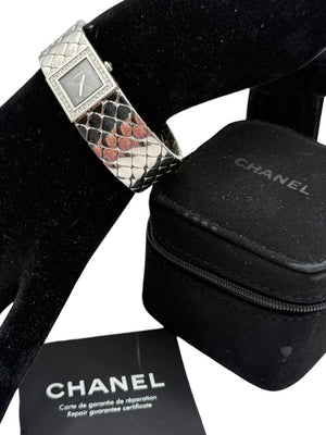 Chanel Matelassé Diamond Bezel Wristwatch