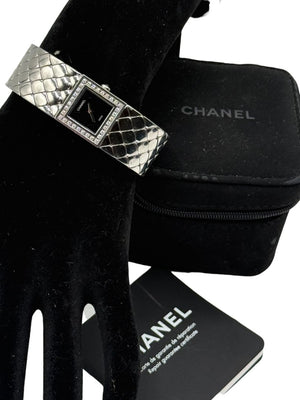 Chanel Matelassé Diamond Bezel Wristwatch